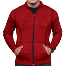 Cardigan Masculino em Tricot com Zíper Frontal e Bolsos